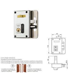 Serratura Yale 10-hn/ Destra - Product Image 2