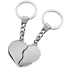 Porte-clés Cœur Brisé en Alliage, Porte-Monnaie en Acier Inoxydable, Mousqueton, Photo Numérique Métallique pour Clés - Product Image 1