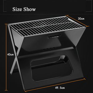 Parrilla de Carbón Plegable de Acero Multifuncional Transfronteriza con Altura Ajustable, Diseño Cortavientos, Portátil, Desmontable y Antiadherente - Product Image 3
