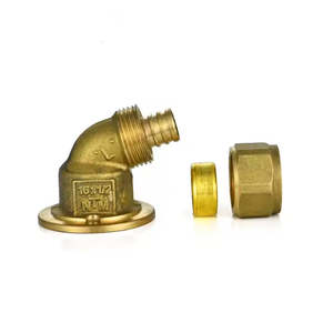 Raccord en laiton Pex-Al-Pex <span class=keywords><strong>64115</strong></span>/MOLD 2 Compression de coude de plaque murale Pex adaptée aux tuyaux raccords de tuyauterie de haute qualité - Product Image 1