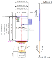 Layar LCD 1,47 Inci Ips172x320 St7789 Driver LCD Layar BOE