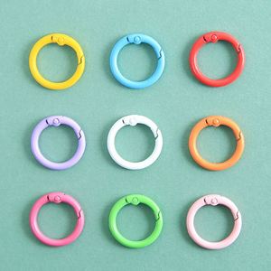 Spring O-Rings for Bag Purse Multi-colors Round Carabiner <b>Clip</b> Split Zinc Alloy Snap Keyring <b>Hooks</b> - Product Image 3