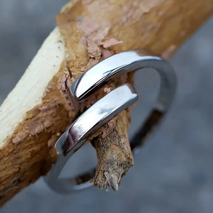 Anello Aperto Regolabile Minimalista Inciso, Gioiello da Dito Quotidiano alla Moda per Donne - Product Image 6