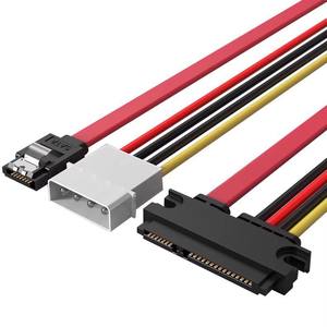 Alimentation pour ordinateur de bureau, adaptateur <span class=keywords><strong>IDE</strong></span> + SATA à 4 broches, câble d'alimentation/données tout-en-un en cuivre pour disque dur 7+15P - Product Image 3