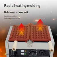 Machine commerciale électrique à brochettes chaudes et gaufres aux œufs avec contrôle de la température et minuterie pour la vente ambulante et la préparation alimentaire