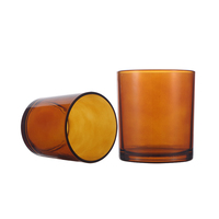 Pot De bougie vide en verre avec couvercle, personnalisé, De luxe, ambre, noir, De noël, 200ml, en vrac