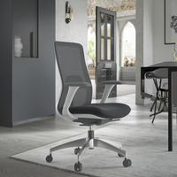 Chaise de bureau moderne pivotante pour visiteurs, dossier moyen, en maille, pour bureau