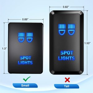 Đèn tại chỗ <span class=keywords><strong>push</strong></span> <span class=keywords><strong>button</strong></span> chuyển 12V on off chuyển đổi 1.28 "x 0.87" cho TOYOTA Sequoia Highlander tacoma Tundra 4Runner ravr Yaris - Product Image 2