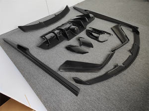 ชุดตัวถังคาร์บอนไฟเบอร์สไตล์488สำหรับ<span class=keywords><strong>รถ</strong></span>ยนต์ประกอบด้วยกระโปรงขอบปากข้างกันชนท้ายโป๊ะปีกระบายอากาศ - Product Image 2