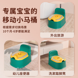 Baby <b>Potty</b> <b>Training</b> Seat For 6-36 Months Toddler With Non Slip Design Green Yellow Color PP Material - Product Image 3