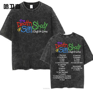 เสื้อยืดแขนสั้นลายตัวอักษรธีมดนตรีแร็ปเปอร์เวิลด์ทัวร์<span class=keywords><strong>ยุค</strong></span> 90 ผ้าฝ้าย 100% ทรงปกติ ระบายอากาศได้ดี ใส่ได้ทั้งชายและหญิง สไตล์โกธิค - Product Image 2