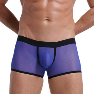 Gli uomini biancheria intima trasparente degli uomini della maglia della garza mutande maschili vedere attraverso pantaloncini <span class=keywords><strong>Boxer</strong></span> per gli uomini - Product Image 3