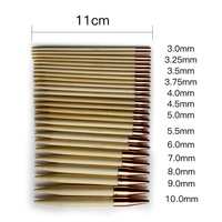 Ensemble d'aiguilles à tricoter circulaires 13 pièces en bambou blanchi avec pointes or rose détachables et étui en PU pour tricot de pulls, écharpes et projets DIY