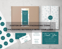 Inserts d'emballage de luxe pour marques commerciales avec papier et carton recyclés, cartes de remerciement personnalisées avec logo pour petites entreprises