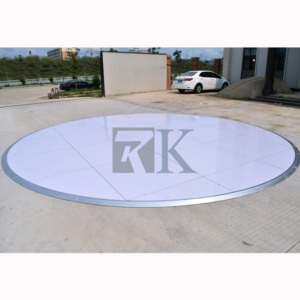 1m x 1m high quality portable flooring wedding <b>white</b> round aluminum dance floor - Product Image 5
