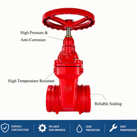 Vanne à opercule flexible à poignée non élévatrice rainurée DN200 PN16 en fonte ductile pour système EPC d'extinction d'incendie