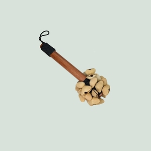 Maracas en bois naturel en forme de gousse de fruit, instrument de percussion pour la maternelle, jouet musical en gros - Product Image 5