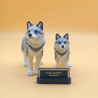 Figurine de loup polaire imprimée en 3D, réaliste, articulée, jouet pour enfants, modèle de bureau, ornement de voiture, impression 3D personnalisée, animal, chien