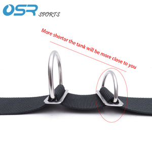 1 Pair of Scuba <strong>Ding</strong> Sidemount BCD Short Silver with SS316 D <strong>Ring</strong> Set &amp; Tri-Bar Glider for Diving - Product Image 4