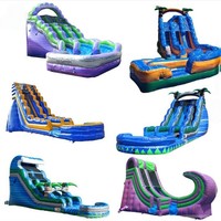Toboggan gonflable rose de qualité commerciale supérieure EN14960 avec arroseur, prix usine en gros, fabrication ODM
