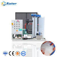 Machine à glace en flocons KOLLER en acier inoxydable, machine à glace en flocons industrielle à eau de mer pour le refroidissement des fruits de mer