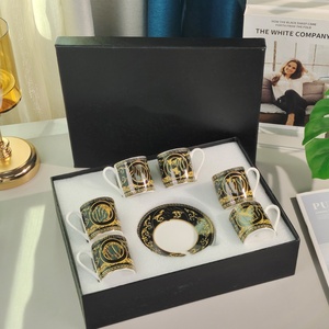 Luxury Elegant Bone China Tea Saucer <b>Set</b> with Floral Pattern Eco-Friendly Home Decor Coffee <b>Cups</b>-Home Gifts - Product Image 5