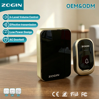 Nouvelle Arrivée Sonnette Sans Fil à Longue Portée Kinetic Power pour Villa, Café, Magasin - 45 Mélodies - Prise EU/UK/US/AU