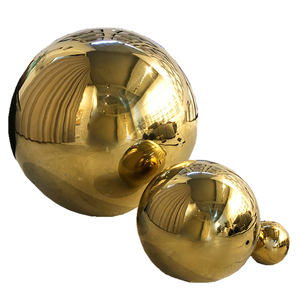 Küpeşte için uygun fiyat en kaliteli renkli içi boş paslanmaz çelik dekoratif küre topu - Product Image 2