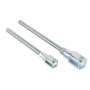 Connecteur en Y à visser réglable en acier M16 zingué, usiné sur mesure en usine, avec extrémité de tige à étrier pivotant - Product Image 3