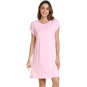 Robe de nuit courte à manches courtes pour femme, en viscose de bambou, pyjama respirant en modal, vêtements de nuit pour femme - Product Image 1