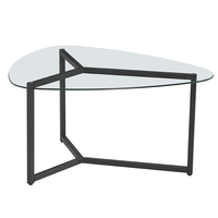 Mini table d'appoint d'angle la moins chère, table basse en fer de petite taille, table basse en verre de Chine, ensembles de tables basses