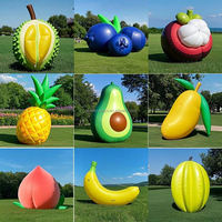 Réplica de fresa gigante inflable publicidad fruta vegetal modelo globo impresionante vegetal réplica inflables