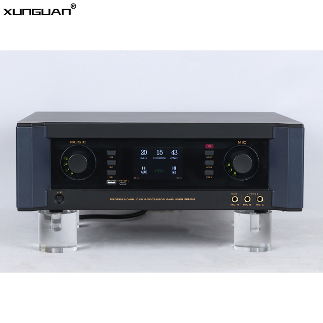 KMA Series 3U 2Ch*120W-400W Karaoke Power Amplifier with TFT Display Screen FBX Feedback to Prevent Feedback Noise, BT ,DSP Chip