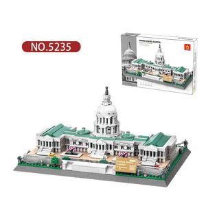 5235 Washington D.C. États-Unis Capitole Blocs de construction Série Street View MOC Ensemble de blocs éducatifs Jouets pour enfants 1074+PCS - Product Image 1