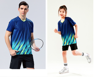 Badminton Sportswear T-shirts Badminton Sport T <span class=keywords><strong>Shirt</strong></span> pour Hommes Unisexe <span class=keywords><strong>Tennis</strong></span> <span class=keywords><strong>De</strong></span> <span class=keywords><strong>Table</strong></span> Col En V Respirant Multi Couleur Blanc Imprimé - Product Image 3