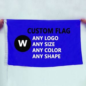 Drapeau personnalisé 100 % polyester 3x5 pieds pour extérieur, drapeau de supporters de la Coupe d'Europe, impression de logo pour l'assurance automobile et l'éducation - Product Image 5
