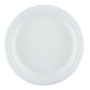 9 Inch Disposable Biodegradable Plate Dish Sugarcane Bagasse Pulp Paper Plates