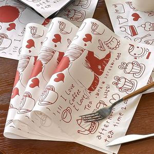 Custom Printed Eco-Friendly Biodegradable Grease Proof Waterproof PE Coated Food Grade <b>Wrapping</b> <b>Paper</b> for Bakery Bread Packaging - Product Image 5