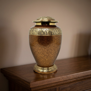 Urn Human <b>Memorial</b> Cremation Urn Red Heart Style Adult Pet Brass and Funeral <b>Box</b> Keepsake Urns Casket Funerary - I H C - Product Image 1