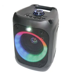 ABS-1407 4 Inch Karaoke Siêu Bass Di Động Loa Không Dây FM Đài Phát Thanh Hỗ Trợ TF/USB/Mic Ngoài Trời DJ Đảng Woofer Loud Loa