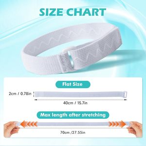 White Anti-Slip <strong>Catheter</strong> Leg Bag Strap 40cm <strong>Silicone</strong> Elasticity Grip Adjustable Hook-and-Loop Thigh Placement Extended Fit - Product Image 2