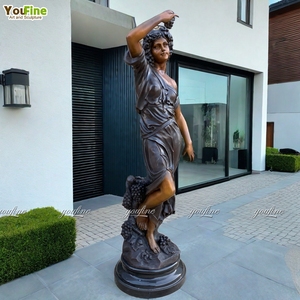 Youfine cuộc sống Kích thước ngoài trời kim loại thủ công mỹ nghệ Vườn đồng 4 bốn mùa người phụ nữ phụ nữ Tượng điêu khắc để bán - Product Image 4