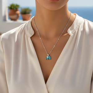 Collier pendentif fin mauvais œil - Product Image 3