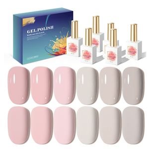 AILANUO 6 Couleurs UV GEL Polish 6pcs Par Set Box Nail Color Gel Collection 15ml Soak off UV LED French Gelpolish Kit - Product Image 1