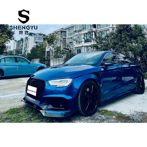 Parachoques de coche de alta calidad para <span class=keywords><strong>AUDI</strong></span> A3 2017-2019 actualización a RS3 parachoques delantero con rejilla y labio delantero Kit de carrocería frontal de coche - Product Image 4