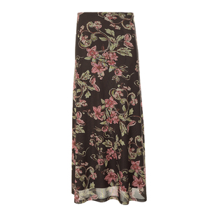 Nouvelle jupe midi en maille droite, imprimé floral vintage chinois, légère et luxueuse, polyvalente, élégante, flatteuse, tendance et décontractée - Product Image 6