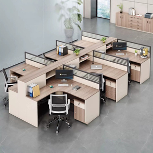 Escritorio Moderno de Oficina en Forma de L de Madera con Gabinete de Almacenamiento Modular Plegable y Estación de Trabajo para Computadora - Product Image 1