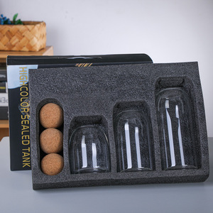 Transparent Borosilicate Glass Food Canisters Cork Lids Customer Logo Jar <strong>for</strong> Tea Nuts Candy Serving Airtight <strong>Kitchen</strong> <strong>Storage</strong> - Product Image 3