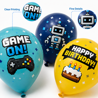 Pixel-Gaming Bedruckte 12-Zoll-Latexballons Videospiel-Geburtstagsballons Individueller Druck für Kindergeburtstags-Partydekoration
