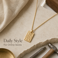 Pendentif en métal martelé personnalisé, plaque de bijoux tendance pour les grossistes